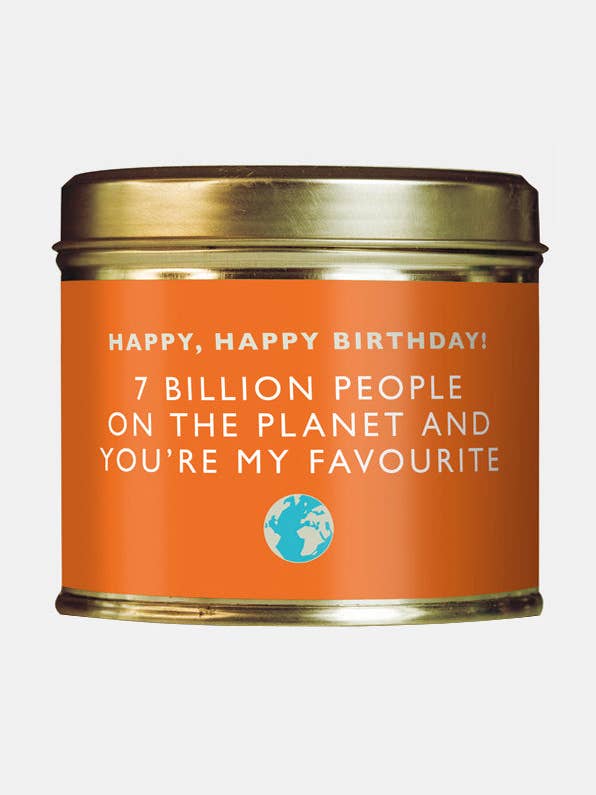 Vela grande perfumada en lata « Happy Birthday You're My Favourite » para venta al por mayor de Shearer Candles