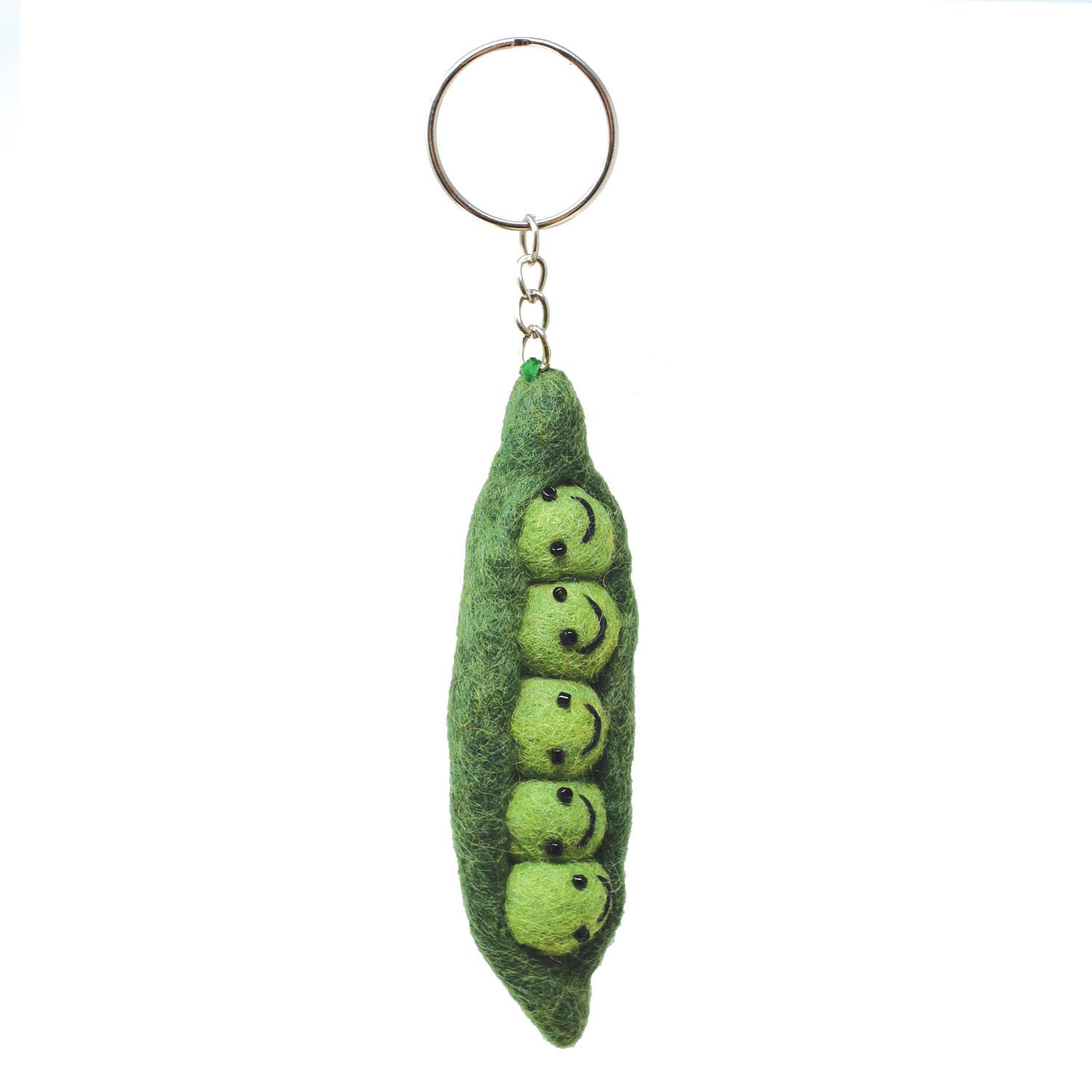 Black Yak Ltd - Wholesale Keychain - Unisex - Felt Keychain - Peas In A Pod Felt Keyring0