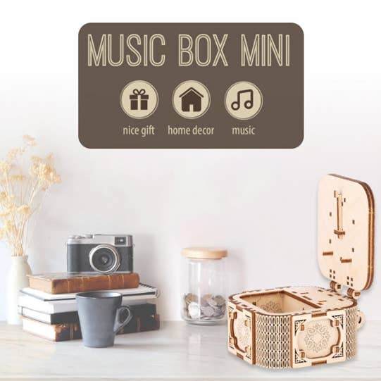 EDNA LABS - Wholesale DIY Craft Kit - RETRAGO 3D Wooden Music Box Puzzle – 61‑Piece DIY Kit2