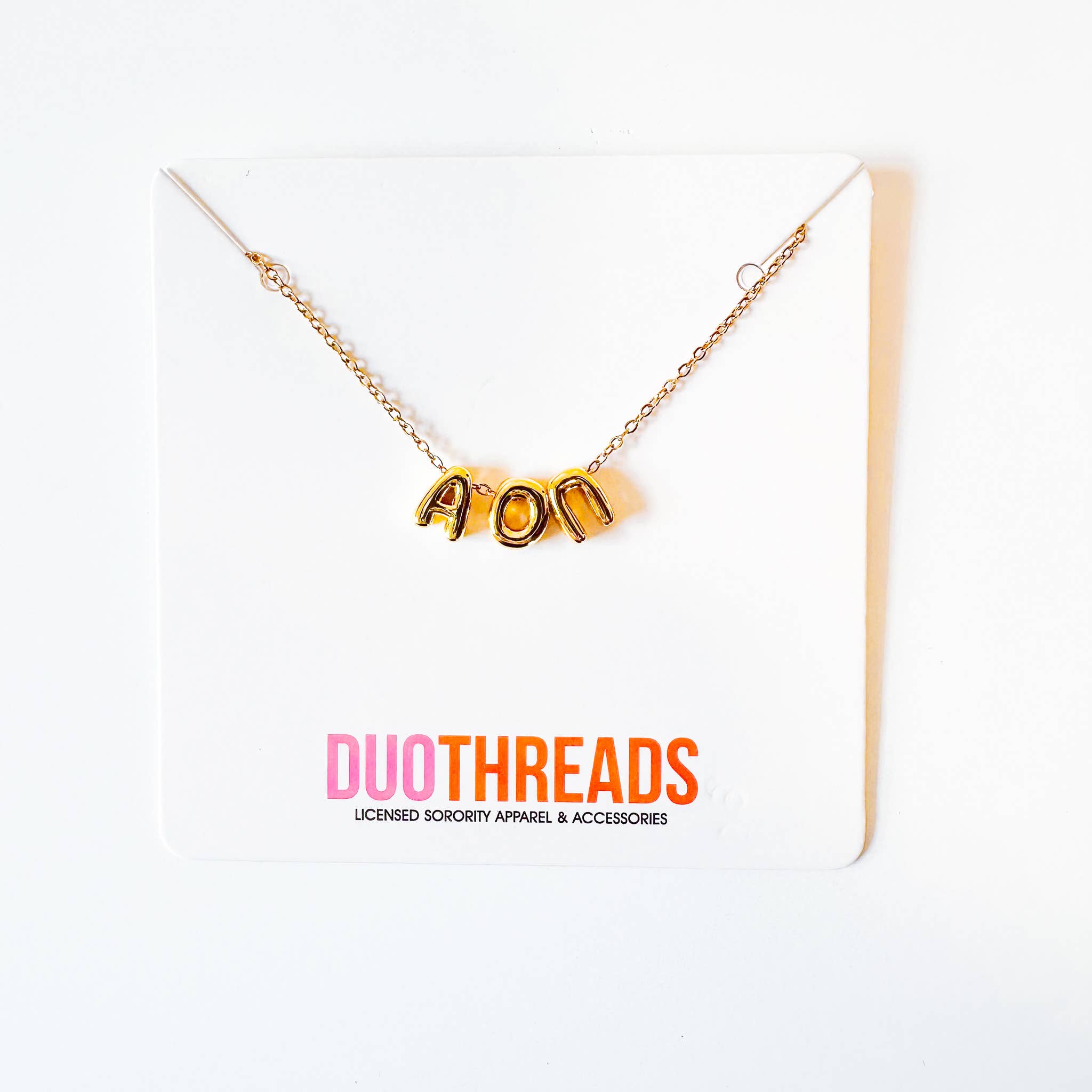 Duo Threads - Wholesale Pendant/Charm Necklace - Bubble Letter Sorority Necklace18