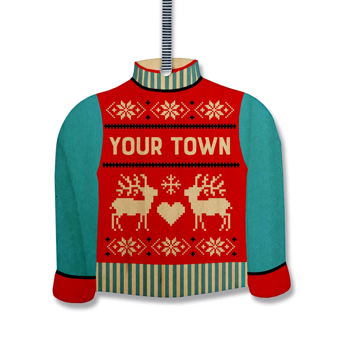 Rock Scissor Paper – wholesale Prydnad – Färgglad tröja personlig träprydnad, namntryck