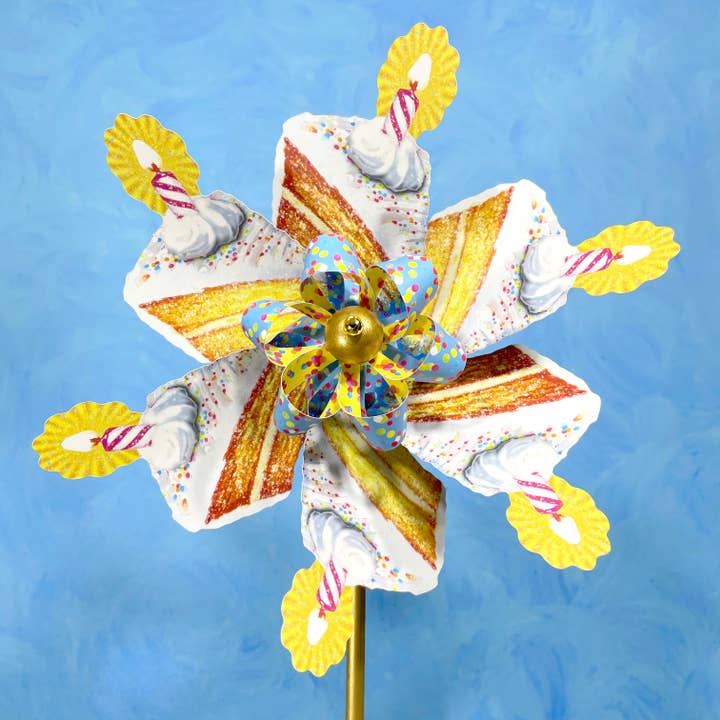 Windrad-Windspiel für Geburtstagskuchen, Whirligig, Windmühlen für den Großhandel von Paper Arboretum
