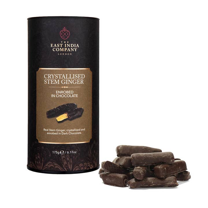 The East India Company - Wholesale Chocolate Covered Sweets - Dark Chocolate Enrobed Crystallised Stem Ginger 175g