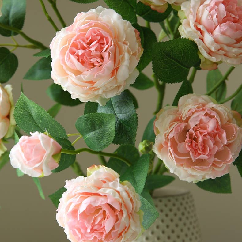 ACNITE(We cover U.S. import duties) - Wholesale Artificial Flowers - 3 rose flowers gift for her home floral Retro rose flwoers7