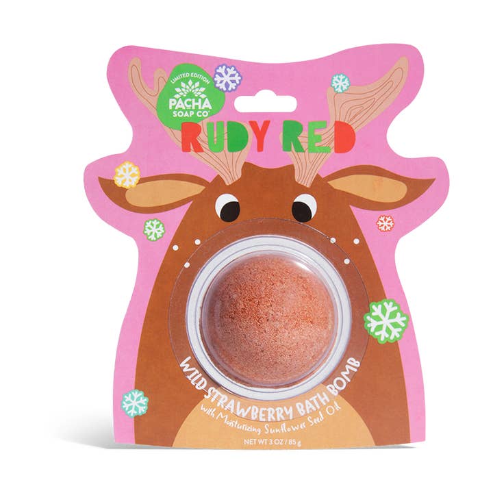 Pacha Soap Co. - Vente Bombe de bain/poudre effervescente pour le bain - *NOUVEAU* Bombe de Bain Rudy Rouge0