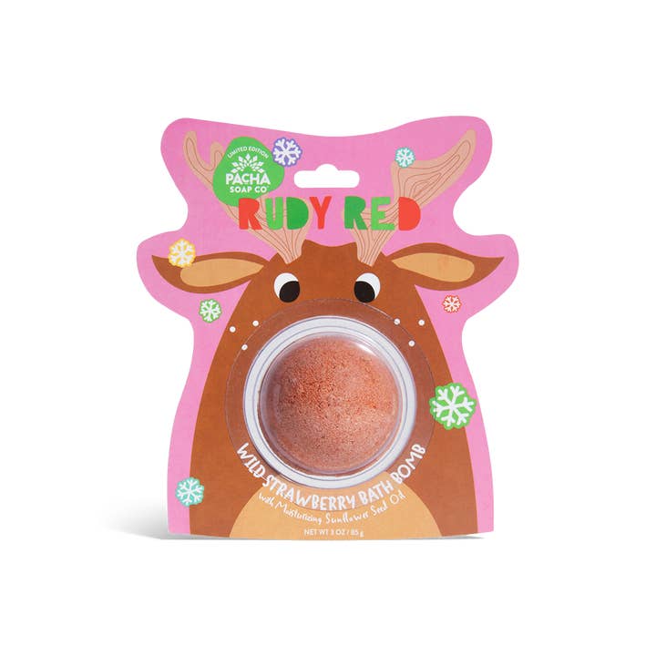 Pacha Soap Co. - Wholesale Bath bomb/fizz - *NEW* Rudy Red Bath Bomb