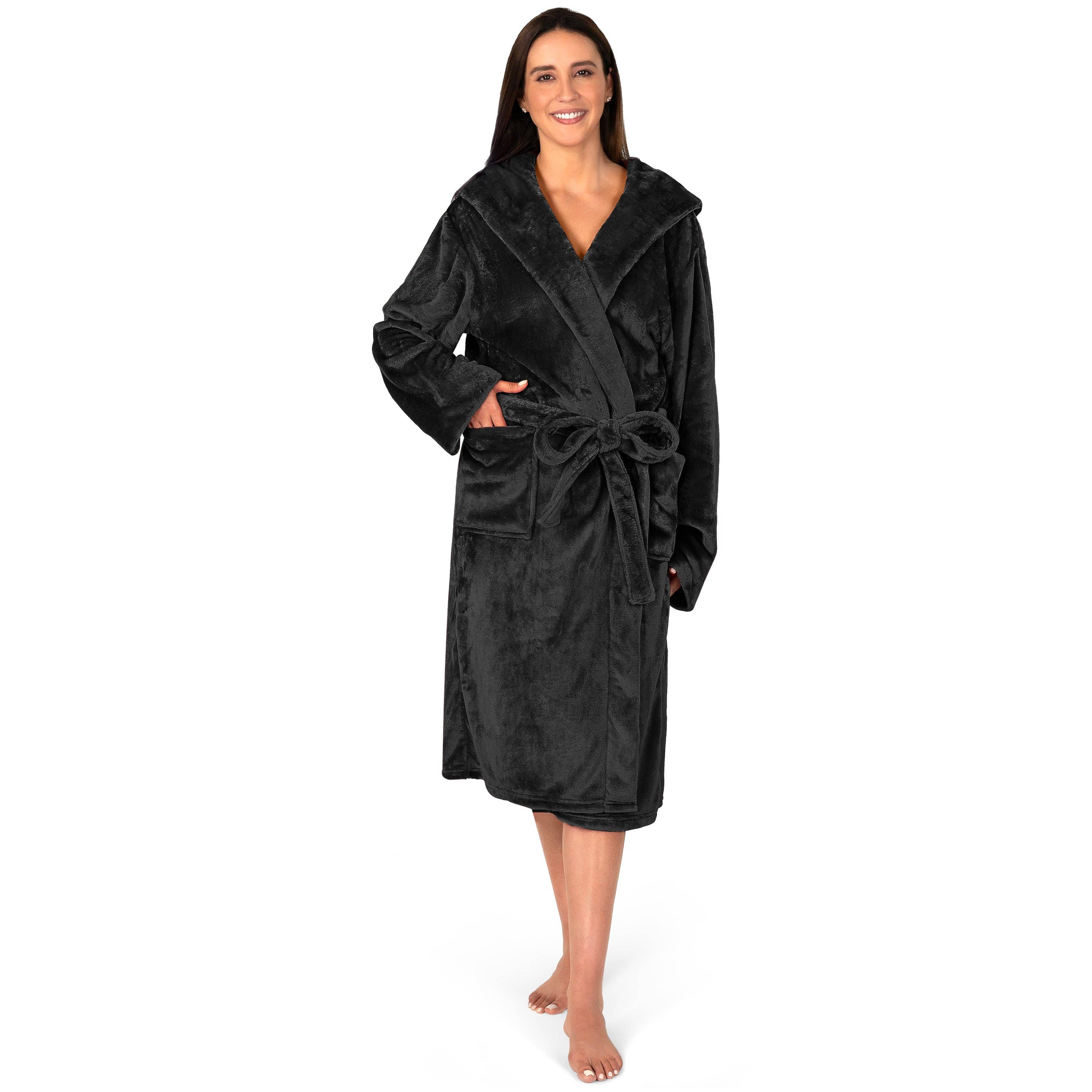 Pavilia - Wholesale Robe - Women's - Women's Classic Fleece Robe with Hood26