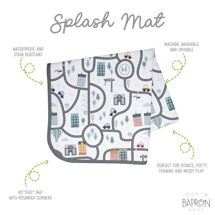 BapronBaby - Wholesale Play Mat - Kids & Baby - Tiny Town - Splash Mat - A Waterproof Catch-All