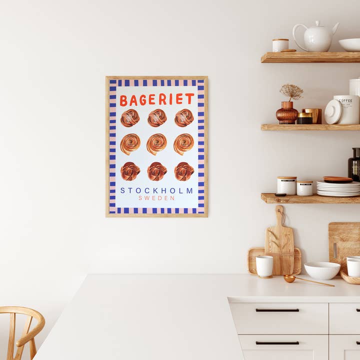 Bageriet, Stockholm Art Print for wholesale by Laura Barnes Wholesale Ltd