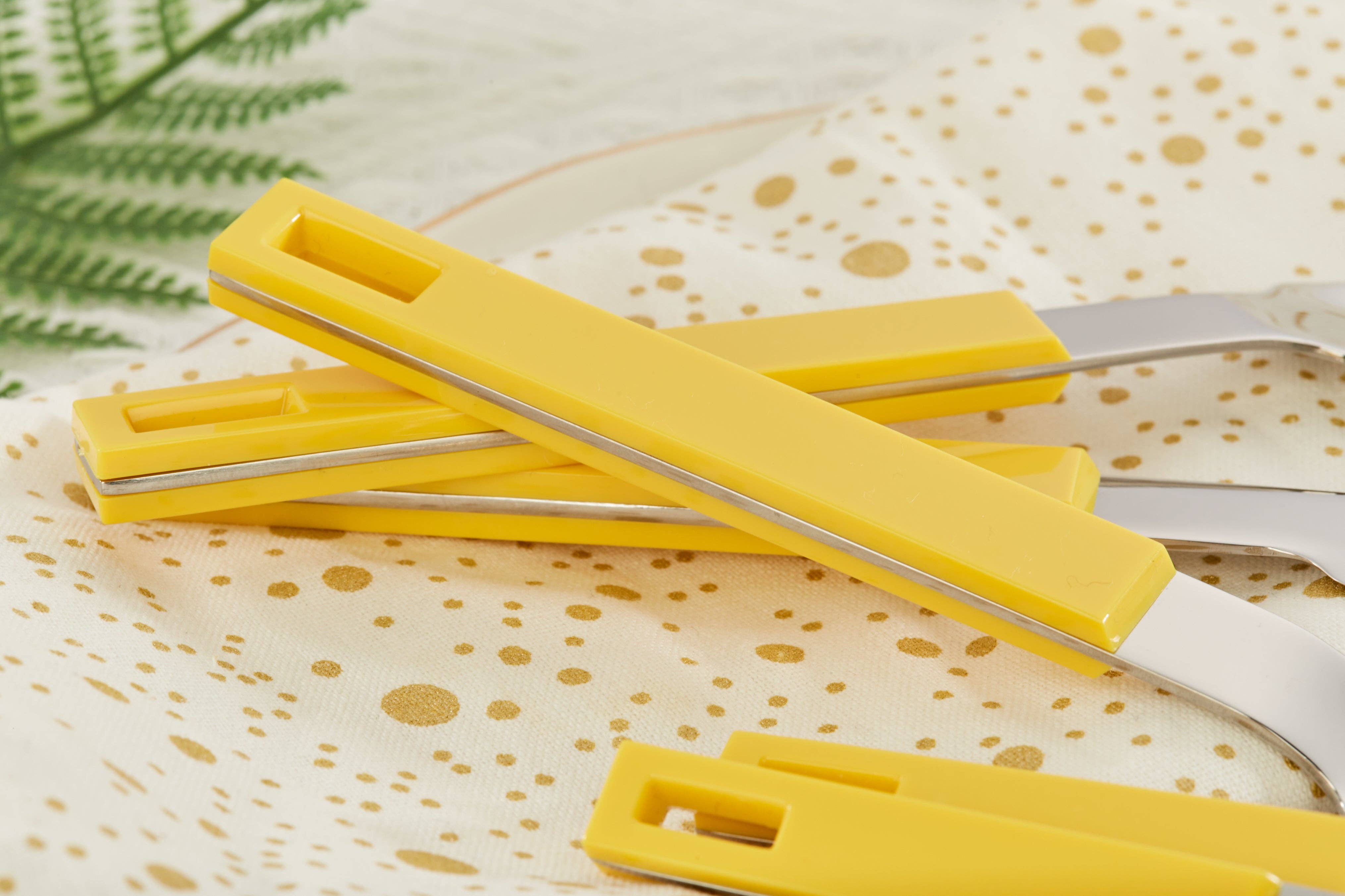 ANNOVA - Wholesale Flatware Set - ANNOVA Block Handle Silverware Set 20 Pieces Color Modern Style Flatware12