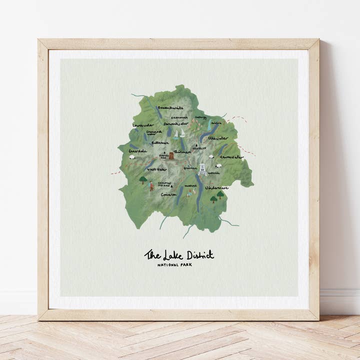 Lake District National Park Illustration for wholesale by Mads Illustration