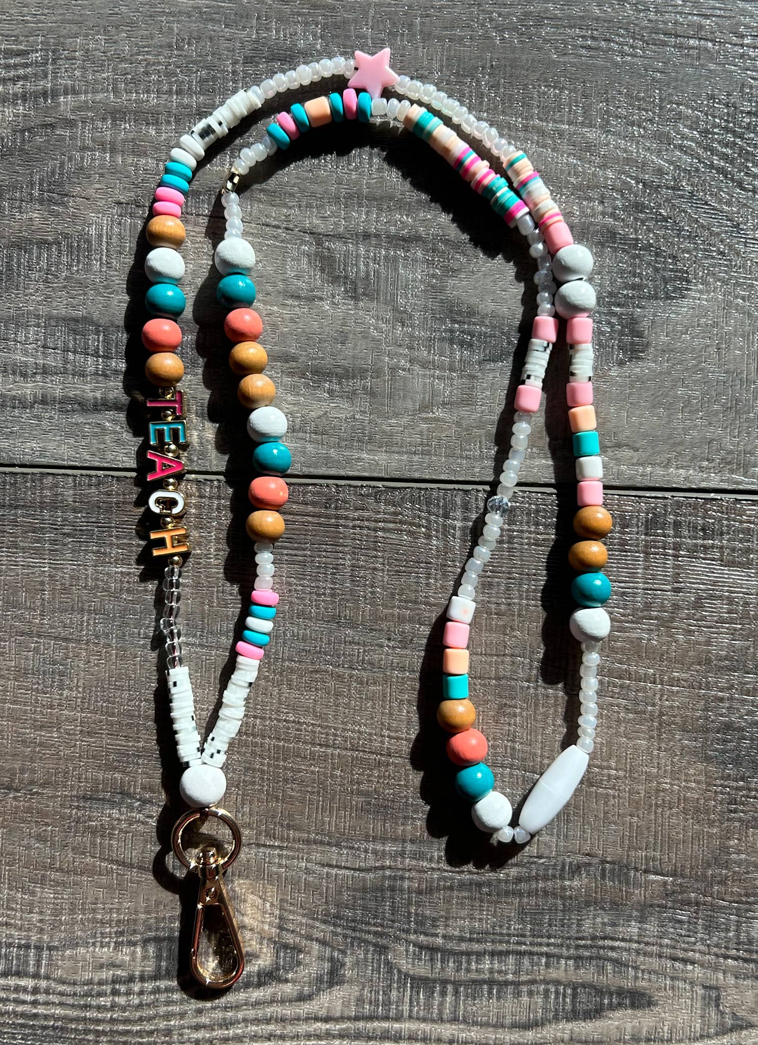 JILLIAN INK LLC - Wholesale Lanyard - Women's - Teach Colorful Beaded Lanyard with Breakaway Clasp6