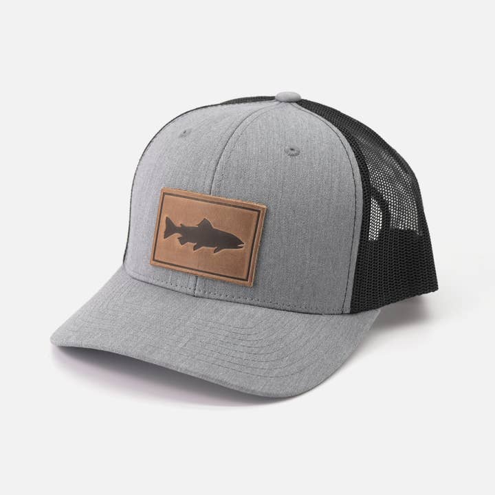 Range Leather Co. - Wholesale Trucker Hat - Unisex - Trout Hat - Leather Patch Trucker Cap16
