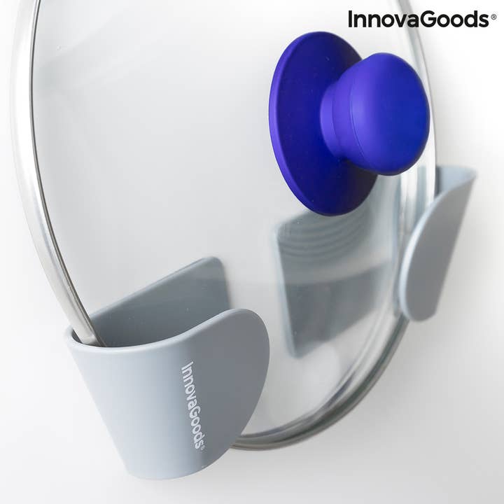 InnovaGoods - Wholesale Kitchen Storage/Organizer - InnovaGoods Set of 3 Adhesive Kitchen Lid Holders1