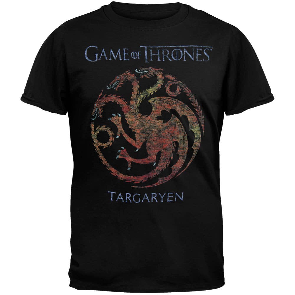 Official Store - Wholesale Screen Printed T-Shirt - Men's - Game of Thrones - Targaryen Men's T Shirt0