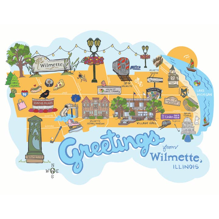 Wilmette-ansichtkaart voor wholesale door SOMETHING OF A DANDY