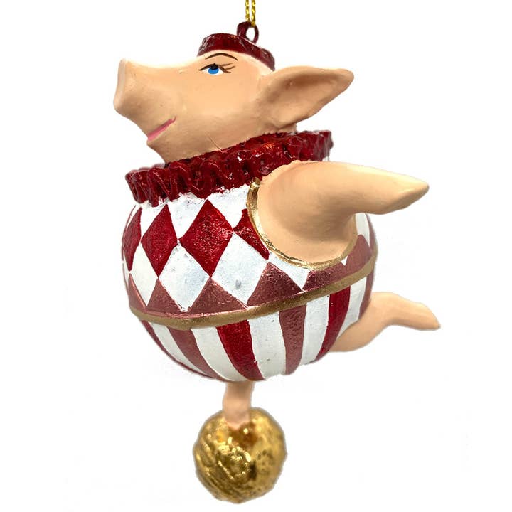 Cochon sur une balle, cirque pour la vente par Santa and friends