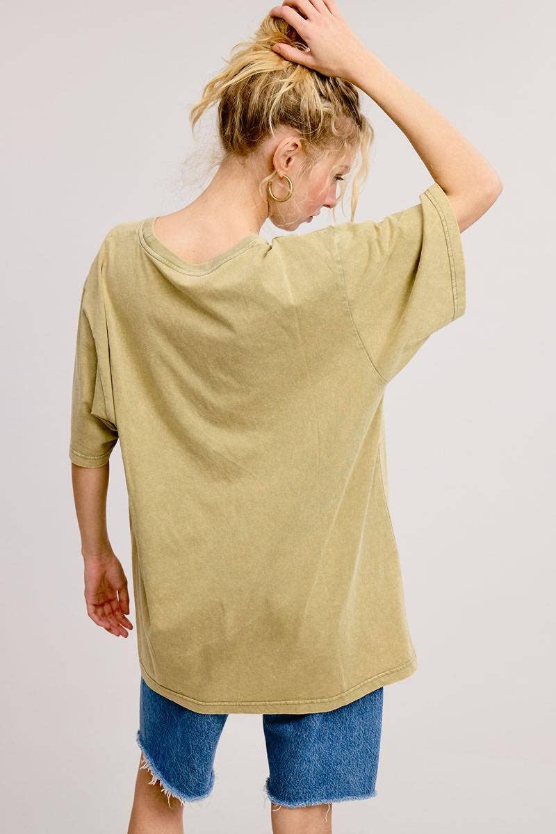 Zutter - Wholesale Screen Printed T-Shirt - Women's - Multi Tigers Elements Graphic S/S Washed Boyfriend Tee1