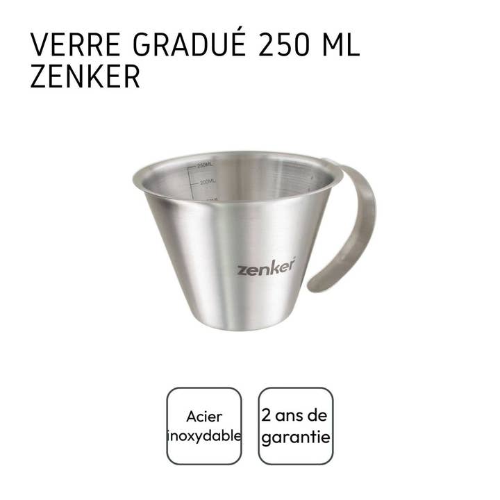 Zenker - Wholesale Drinking Glass/Cup - Zenker 250 ml stainless steel measuring cup4