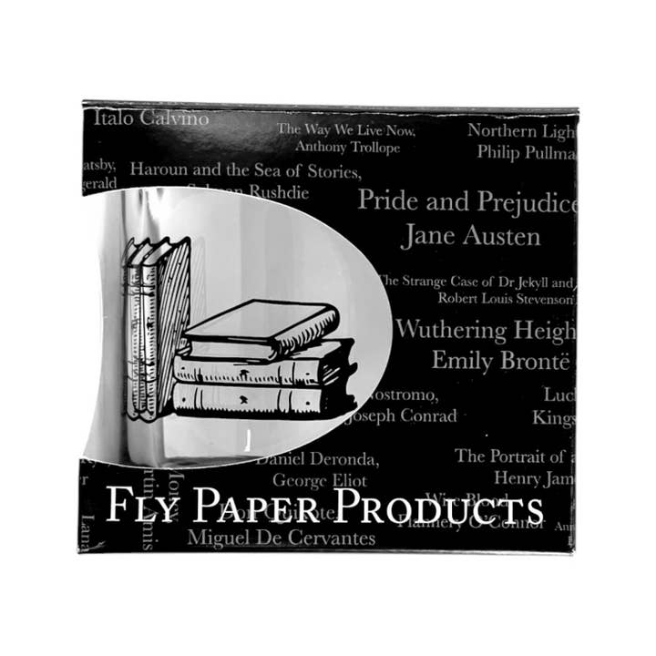 Fly Paper Products - Wholesale Coffee Mug - Stack of Books 13oz Glass Tea or Coffee Mug1