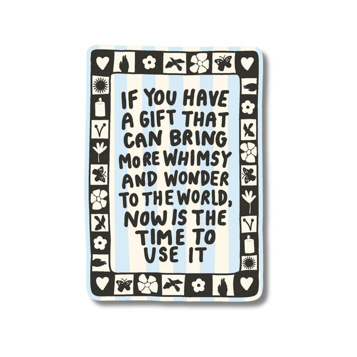 Whimsy and Wonder Sticker for wholesale by Oh Happy Dani