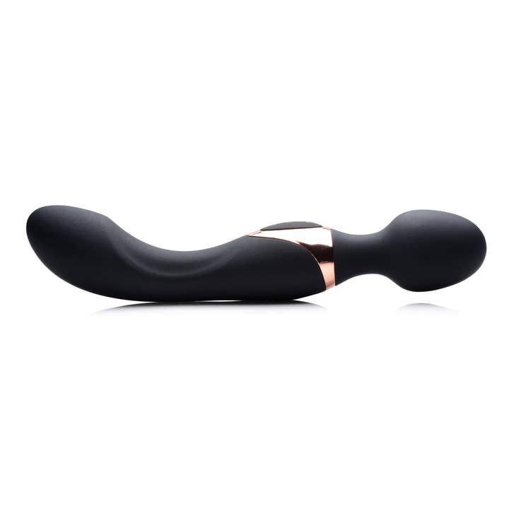 10X Dual Duchess 2-in-1 Silicone Massager - Black for wholesale by Wand Essentials