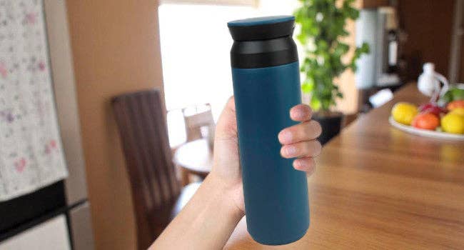 Emartbuy - Vente Flasque - Gourde de voyage en acier inoxydable de qualité supérieure - Bleu mat - 500 ml5
