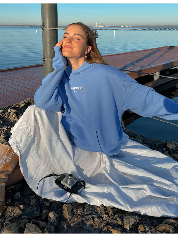 Elevated Faith - Wholesale Hoodie - Women's - Miracles Blue Unisex Hoodie8