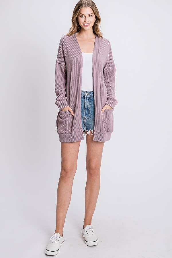 Tres Bien, Inc - Vendita all'ingrosso Cardigan - Donna - CARDIGAN A COSTINE CON TASCHE21