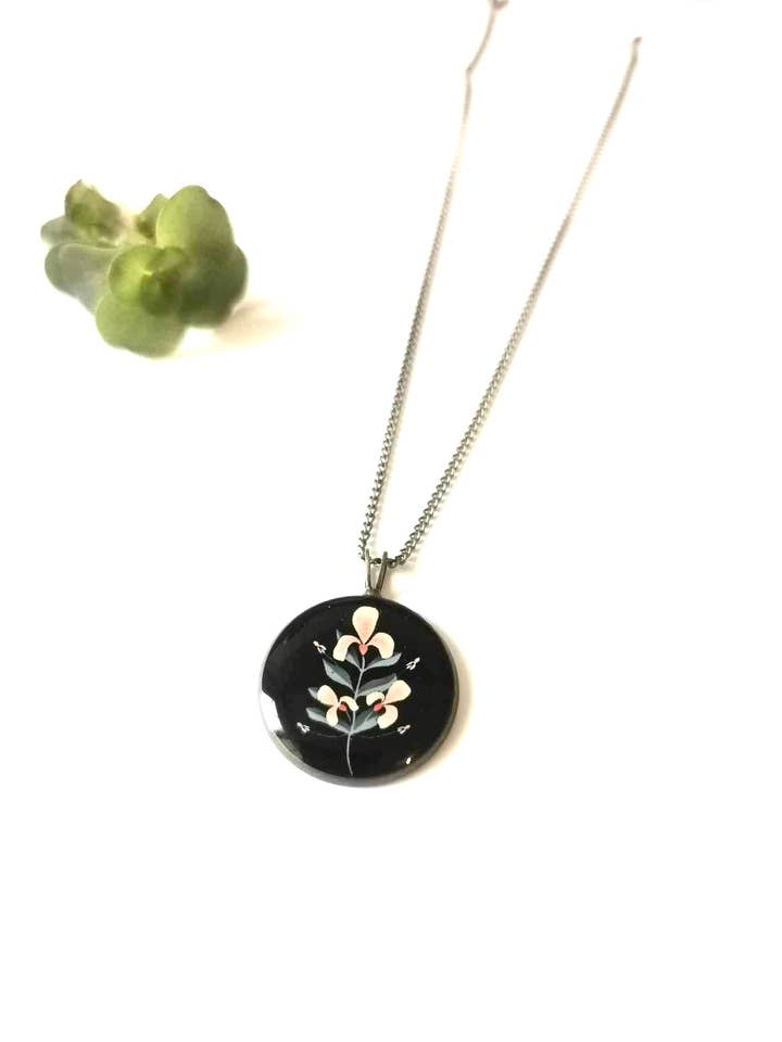 Orchid 20mm necklace for wholesale by Lilipoetry