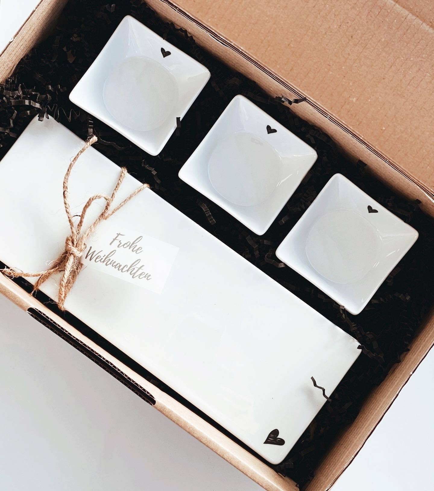 Goldscherben - Vente Assiettes/plats/bols de décoration - Bol cadeau noir (lot de 6) pour célébrations de mariage1