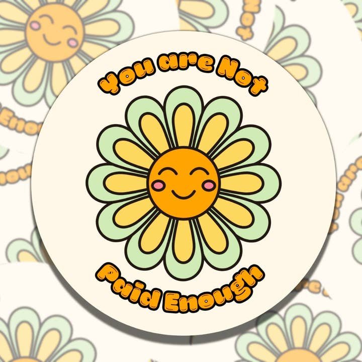 Groovy Flower Vinyl klistermärke för Kindle, bärbar dator, vattenflaska för wholesale av Sticky Sadness Designs