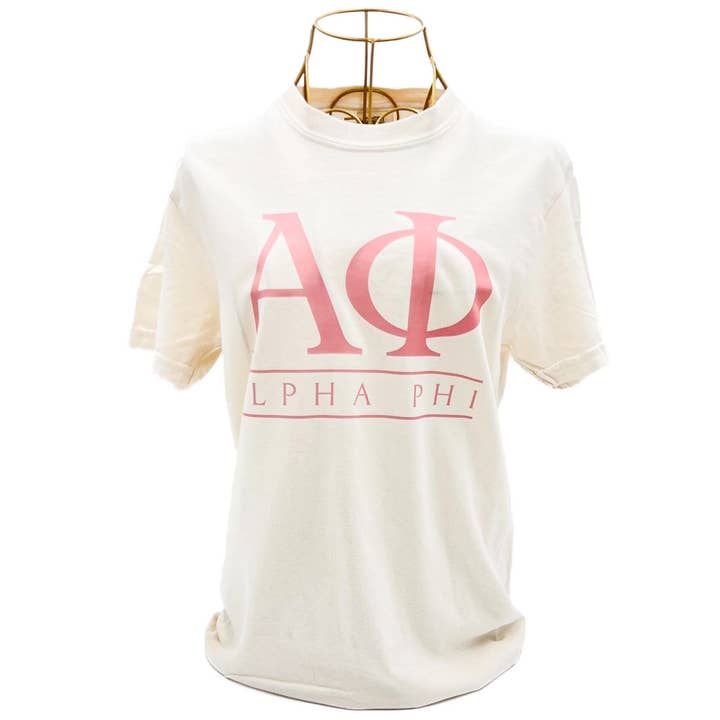 Rachel Brooks Design, LLC - Wholesale Shirt - Women's - Alpha Phi Comfort Colors Greek Tshirt0