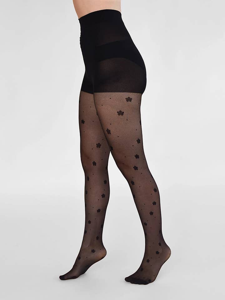 Rachel - Wholesale Tights - Women's - Daisy & Dot Pattern Tights