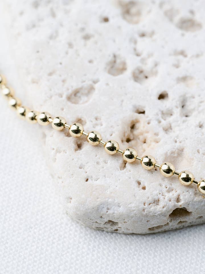 Guldpläterad kulkedja bas halsband för wholesale av Grace Girl Beads