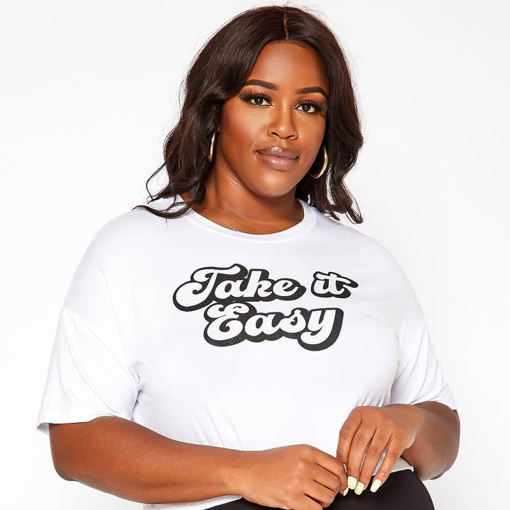 Top corto da donna Bellatrix Plus Size con stampa per la vendita all'ingrosso da parte di Robin K