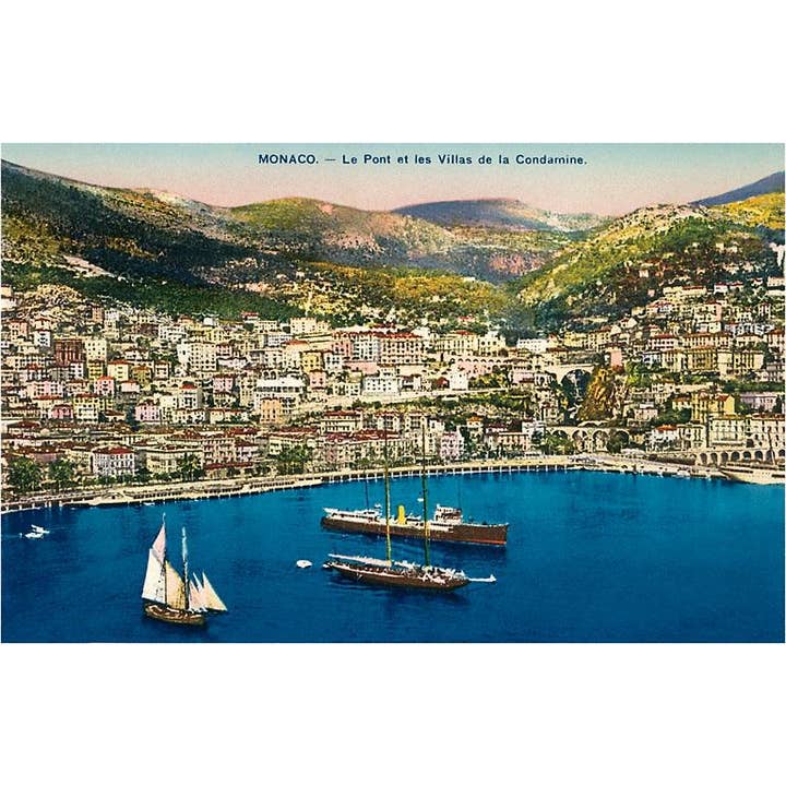 Found Image Press - Wholesale Stationery/Notecard Set - Greeting Card FF-64 View of Monaco from the Air