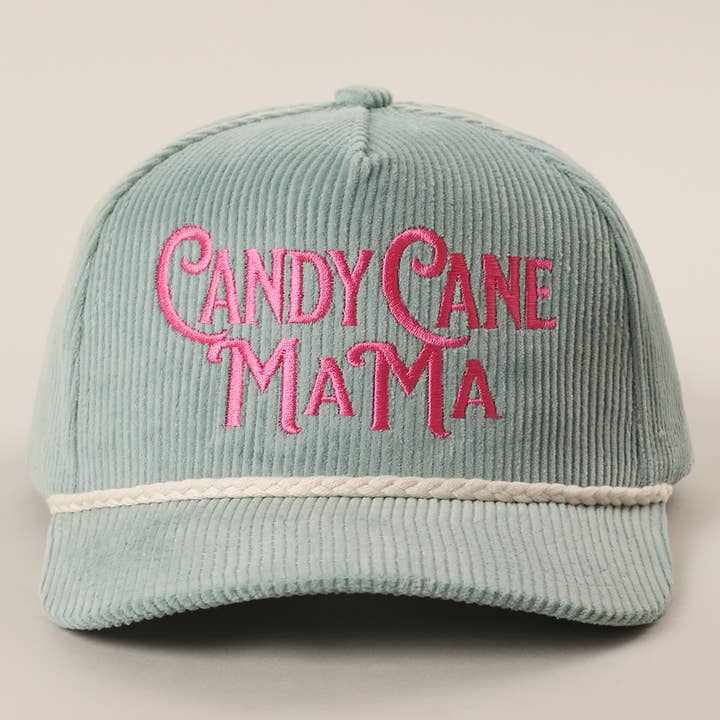 Fashion City - Wholesale Trucker Hat - Women's - CANDY CANE MAMA Corduroy Rope Trucker Hat11
