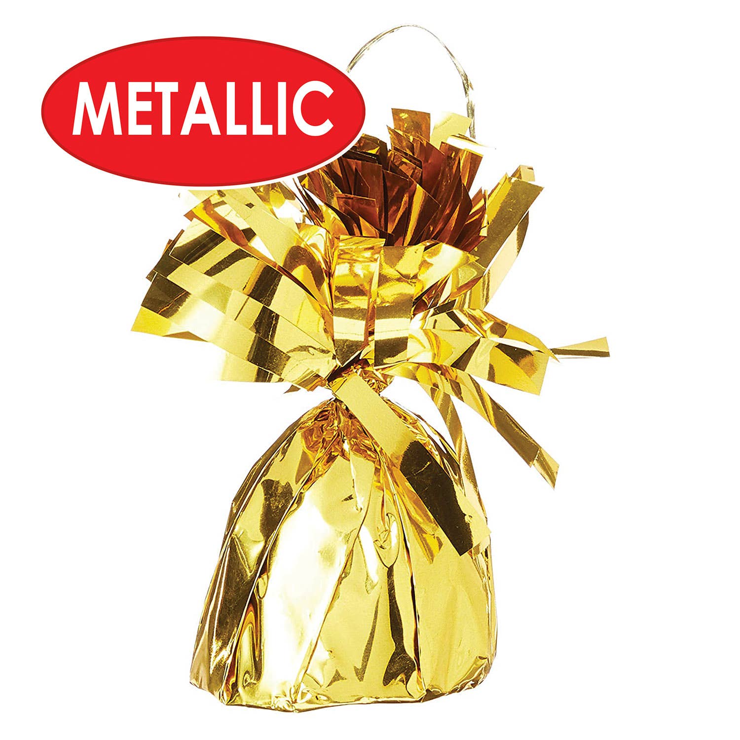 Beistle – wholesale Balloon – Metallic Wrapped Balloon Weight - Gold, 6 oz each1