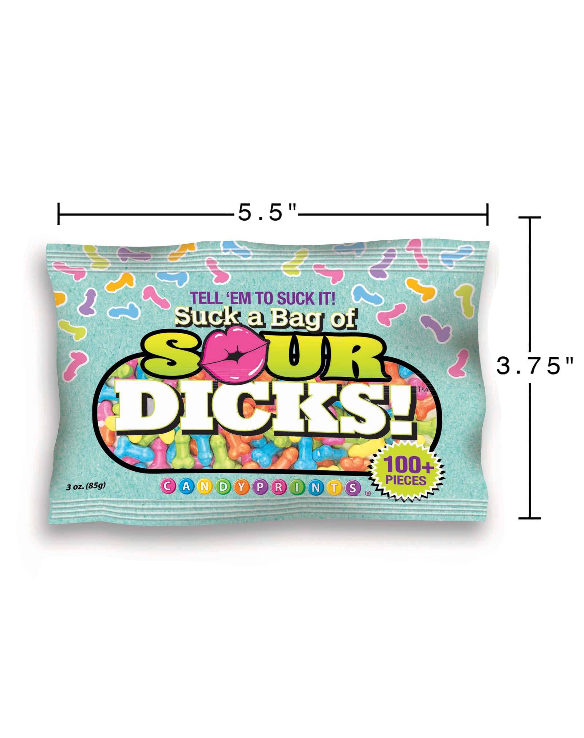 Little Genie Productions - Wholesale Boiled sweets - Suck a Bag of Sour Dicks - 3oz Bag1