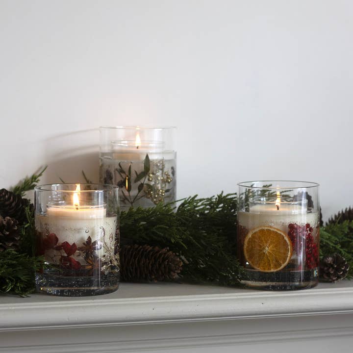 Samalanah Collection – wholesale Jar/filled candle – Frosted Pine Botanical Candle2