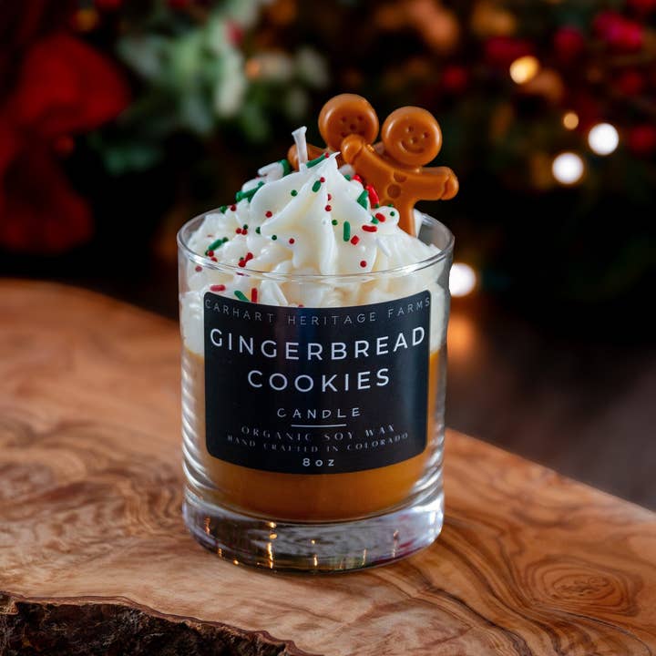Carhart Heritage Farms - Wholesale Novelty Candle - Gingerbread Cookie Holiday Dessert Candle