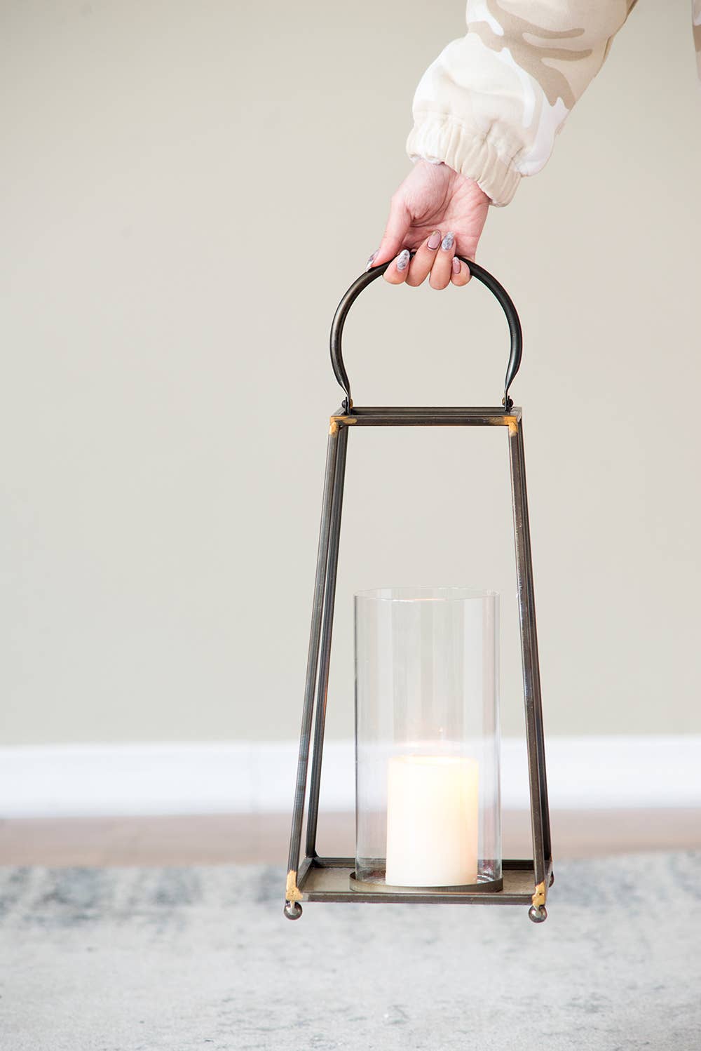 A&B Home Group Inc. – wholesale Lantern – 8x8x16.5" Rustic Charm Iron Lantern1