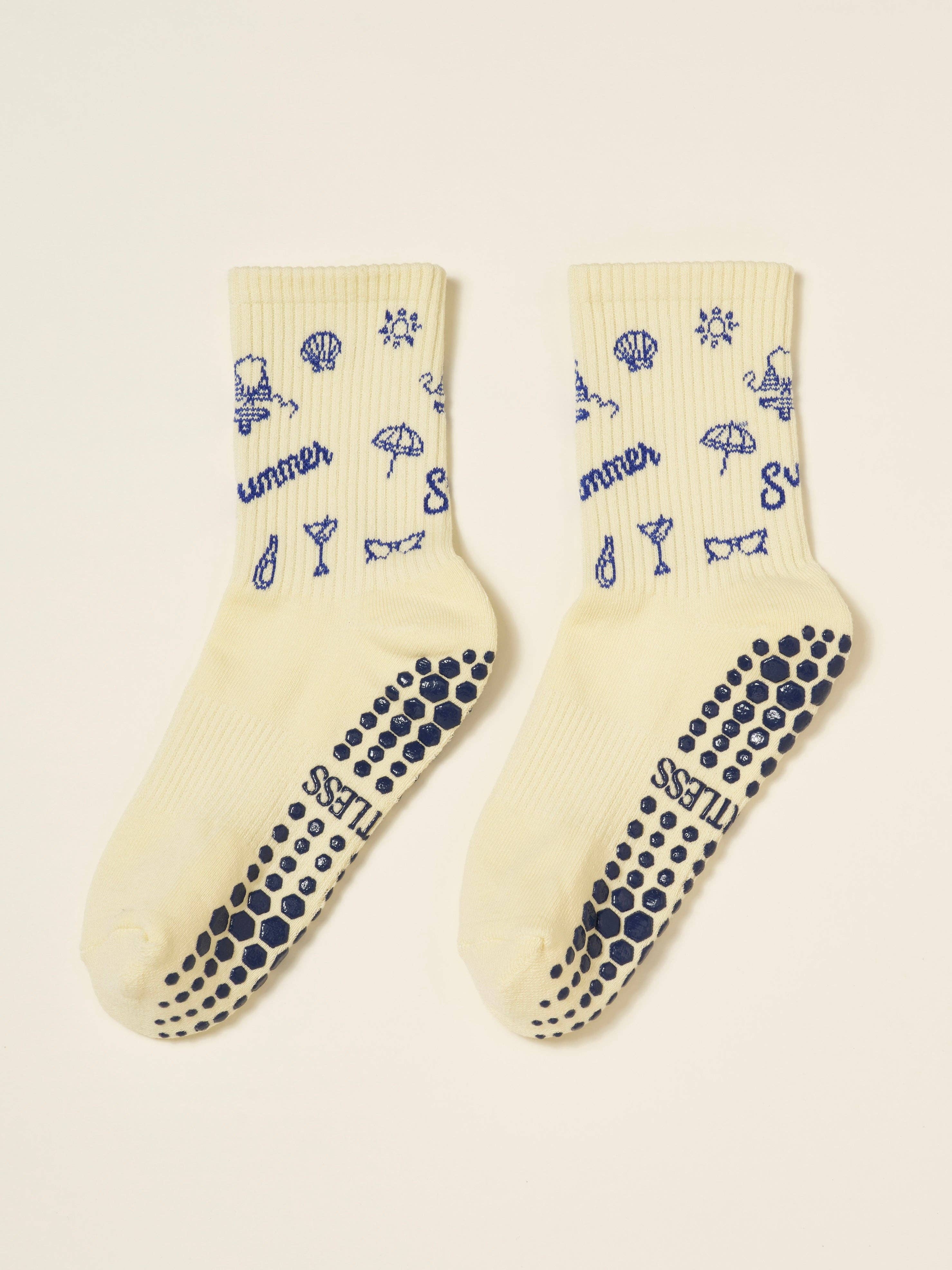 Effortless Club – Großhandel Socken – Damen – ☀️ Vintage Sommer-Griffsocke, Pilates-Socken4