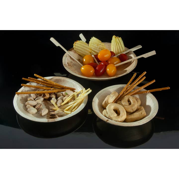 GNB S.r.l. (BioChic) - Wholesale Kom - Composteerbare wegwerpschaal met palmbladeren, diameter 13 cm1