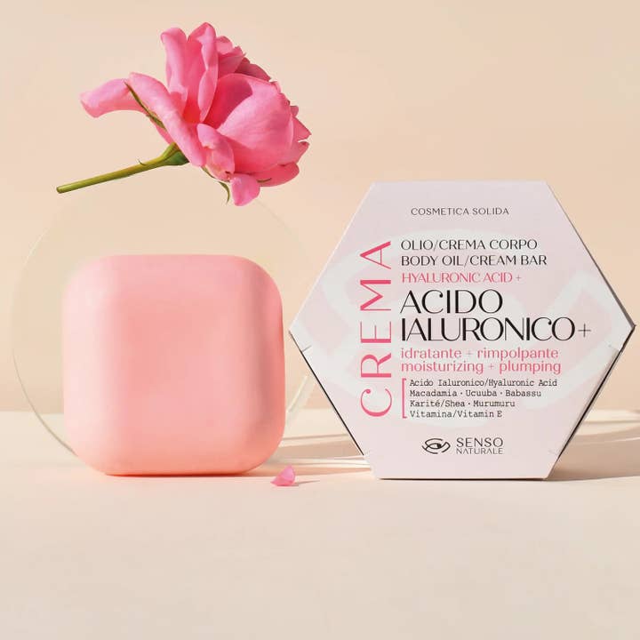 Hyaluronzuur vaste lichaamsolie - hydraterende crème voor wholesale door SENSO NATURALE