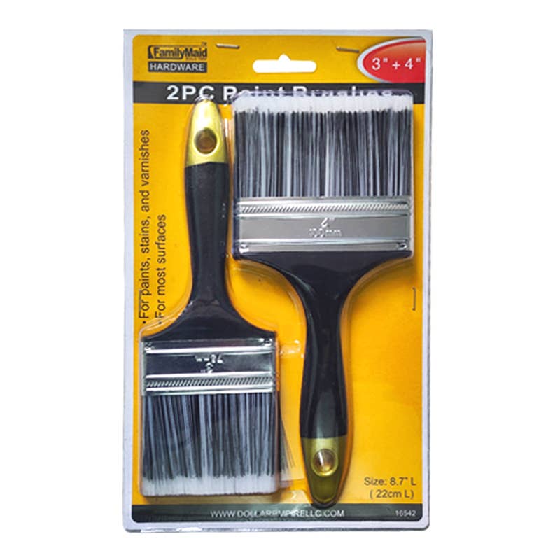 Deluxe Import Trading – wholesale Paint/wax brush – 2 pc Paint Brush 3" & 4"0