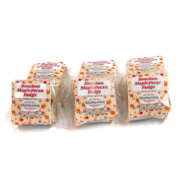 Recharge de plan de travail à base de fudge à l'érable et au bourbon et aux pacanes, paquet de 6 pour la vente par Valley Fudge & Candy