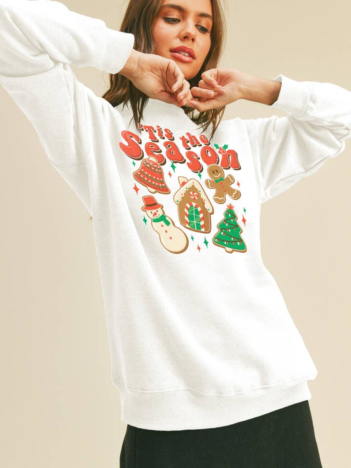 Tis The Season Long Sleeve Sweatshirt for wholesale by Honestee