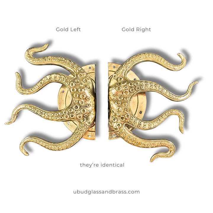 Ubud Glass – wholesale Knob/pull – Brass Octopus Door Handle – Solid Brass Entry Door Pull (Left or Right)17
